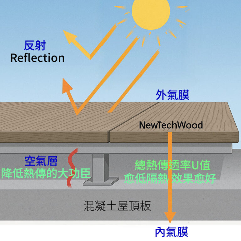 塑木地板屋頂隔熱效果與原理