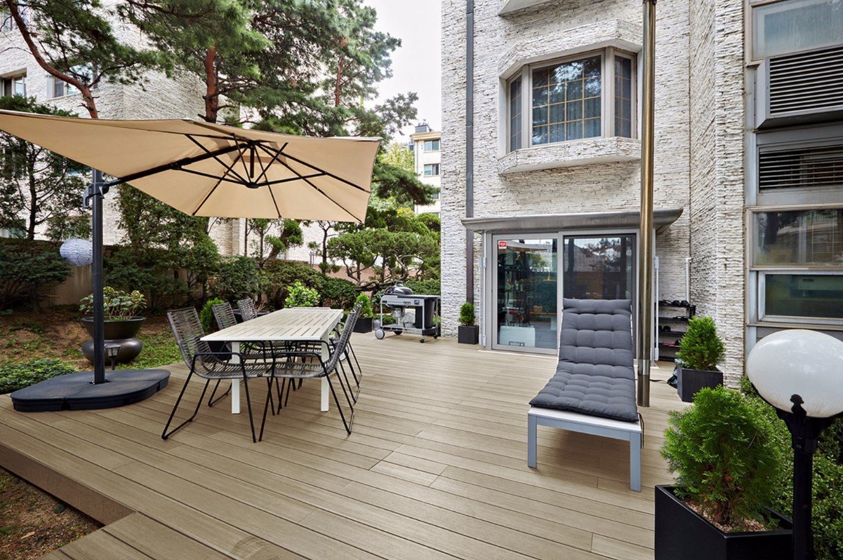 美新塑木-顏色實景模擬-古木色