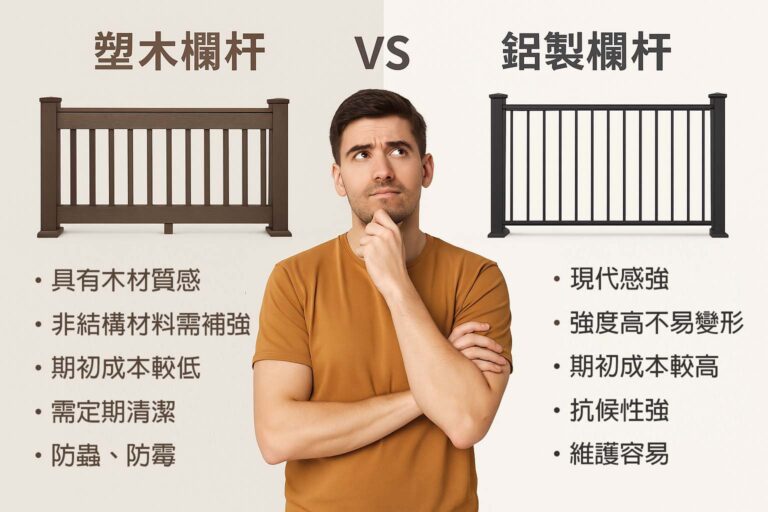 預組式鋁製欄杆｜塑木欄杆
